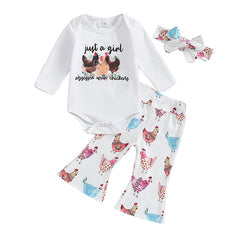 Girl & Her Chickens Set