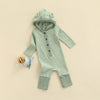 Image of Avocado Dot Hooded Jumpsuit