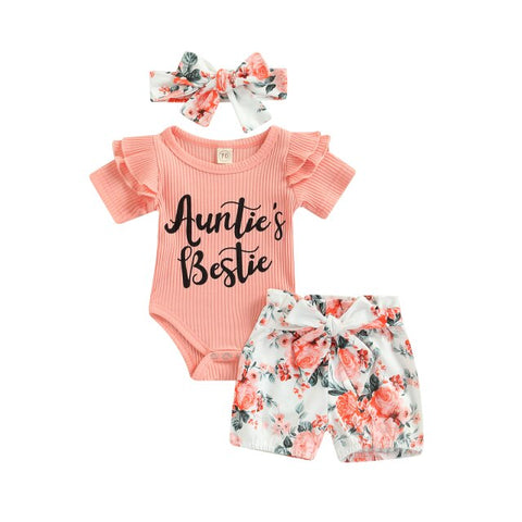 Auntie's Bestie Floral Summer Set - 3 Styles