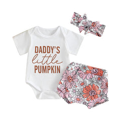 Daddy's Little Pumpkin Floral Set