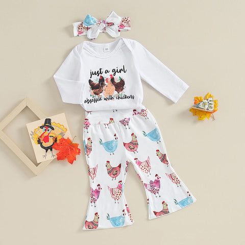 Girl & Her Chickens Set