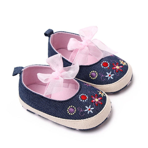 Floral Denim Shoes