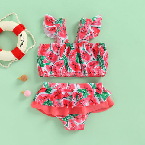 Watermelon Ruffle Beach Outfit