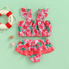 Image of Watermelon Ruffle Beach Outfit