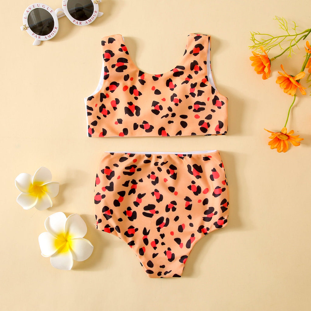 Leopard Bow Little Bikini