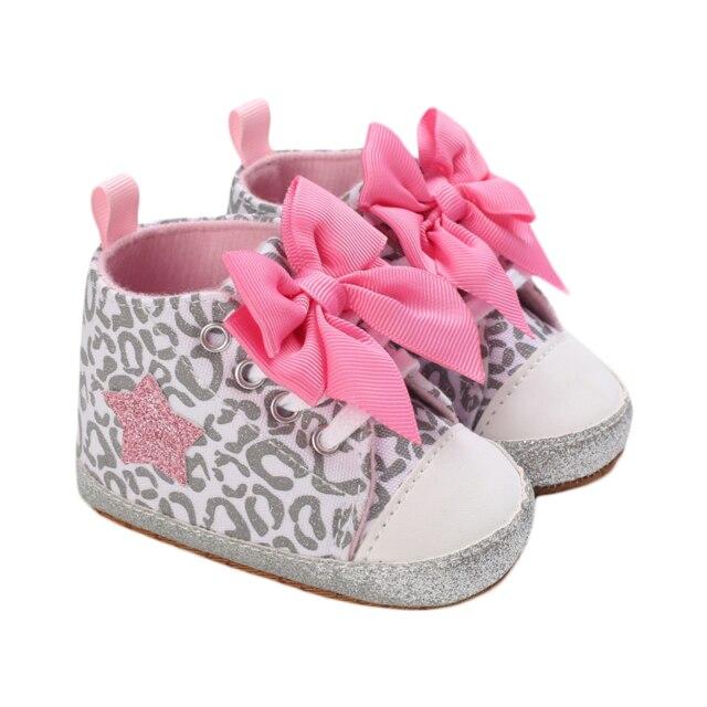 Sparkly Bow Baby Sneakers