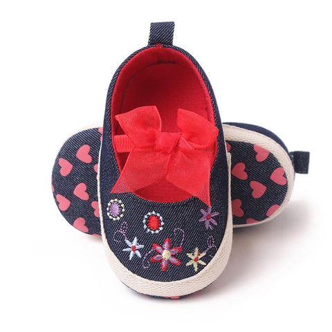 Floral Denim Shoes