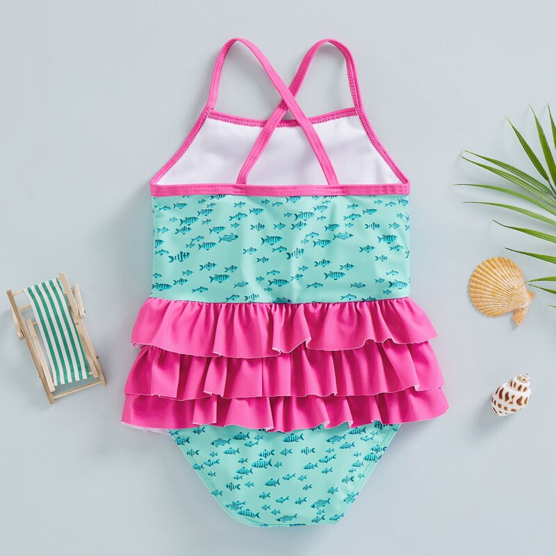 Flamingo Little Ruffle Swimsuit