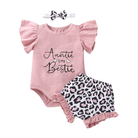 Auntie's Bestie Pink Cheetah Set