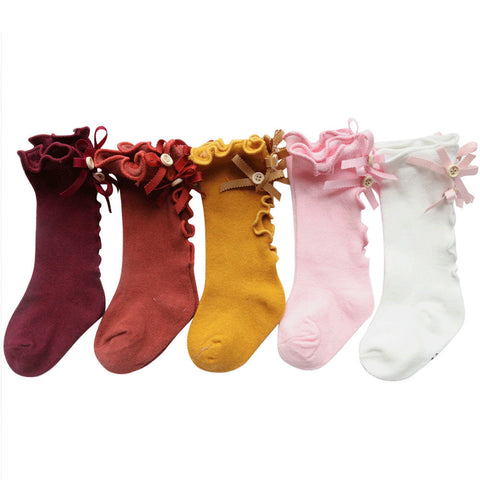Ruffle Baby Knee Stocking - 6 colors