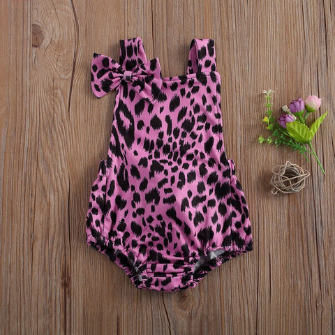 Pink Leopard Romper