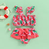 Image of Watermelon Ruffle Beach Outfit