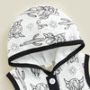 Image of Monochrome Bison Hooded Romper