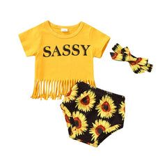 Sassy Sunflower Fringe Set