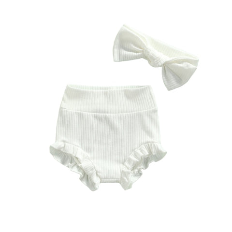 Baby Shorts & Headband Matching Set
